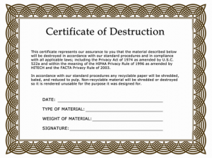 Why You Need a Certificate of Destruction in Laurel MD Laurel Paper