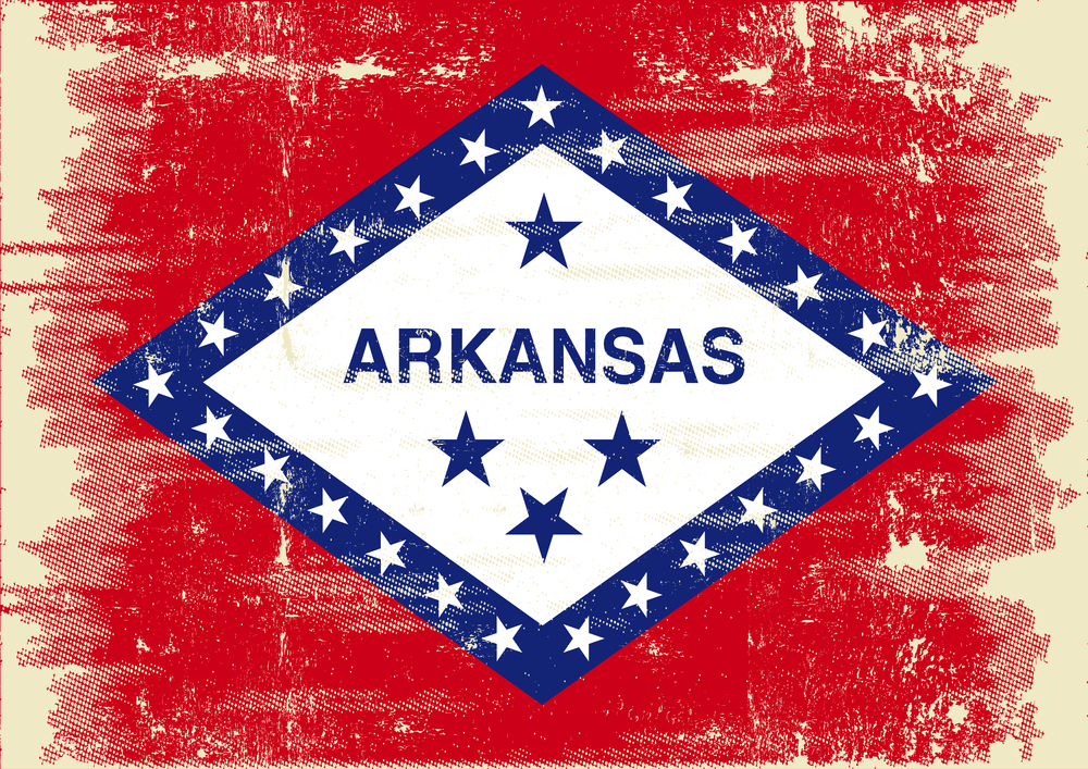 Arkansas grunge Flag. Flag of Arkansas with a texture. | Shred Nations